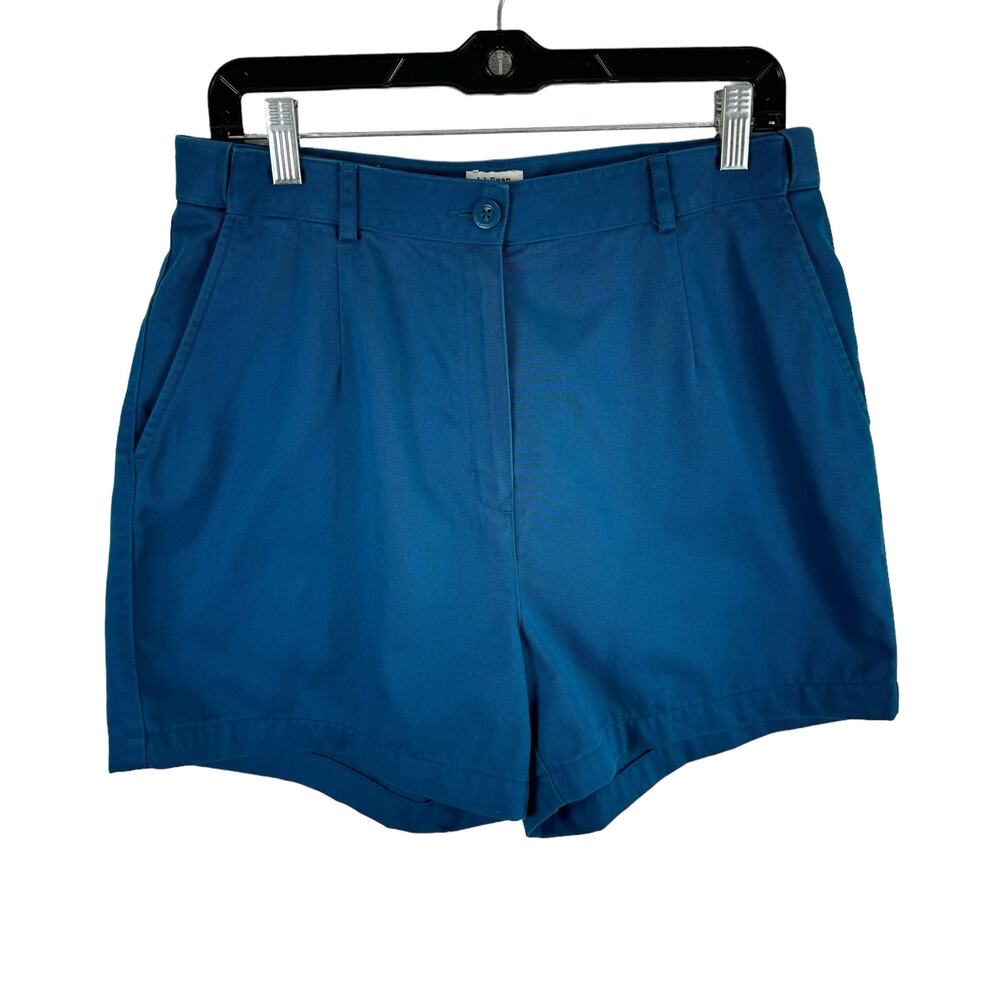 L.L. Bean Vintage 100% Cotton Original Fit Teal High Rise Jean Shorts Size 12